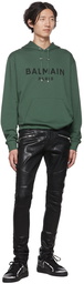 Balmain Green Logo Hoodie