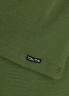 Tom Ford Crew-neck Stretch-cotton T-shirt Green