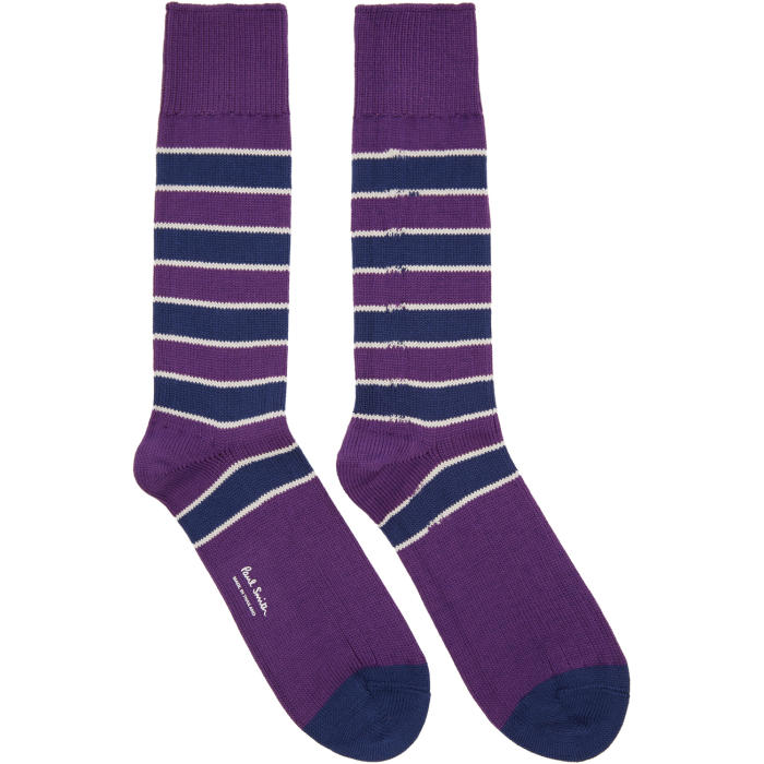 Paul Smith Purple and Navy Kenny Socks Paul Smith