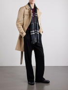 Burberry - Fringed Checked Cashmere Scarf