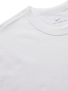 NIKE - Logo-Embroidered Cotton-Jersey T-Shirt - White