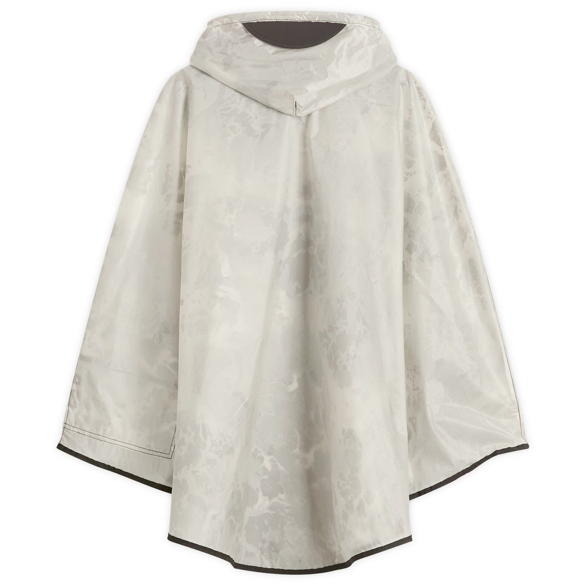 END. x and wander 3L Print Poncho in L.Grey 