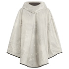 END. x and wander 3L Print Poncho in L.Grey 