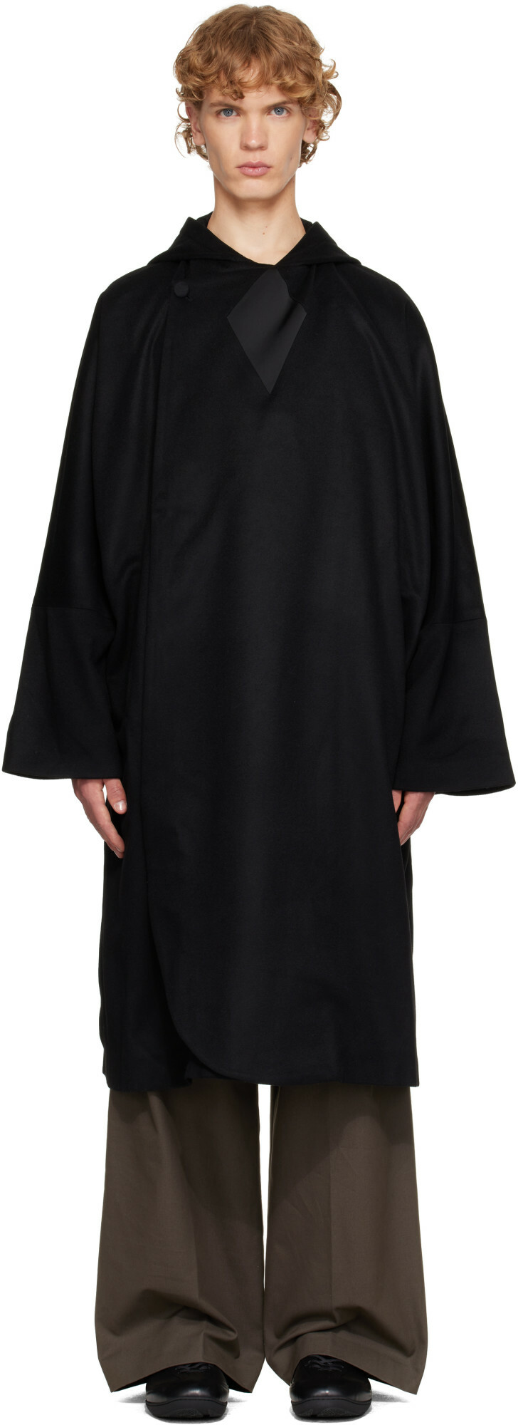 Kiko Kostadinov Black Munno Hooded Coat