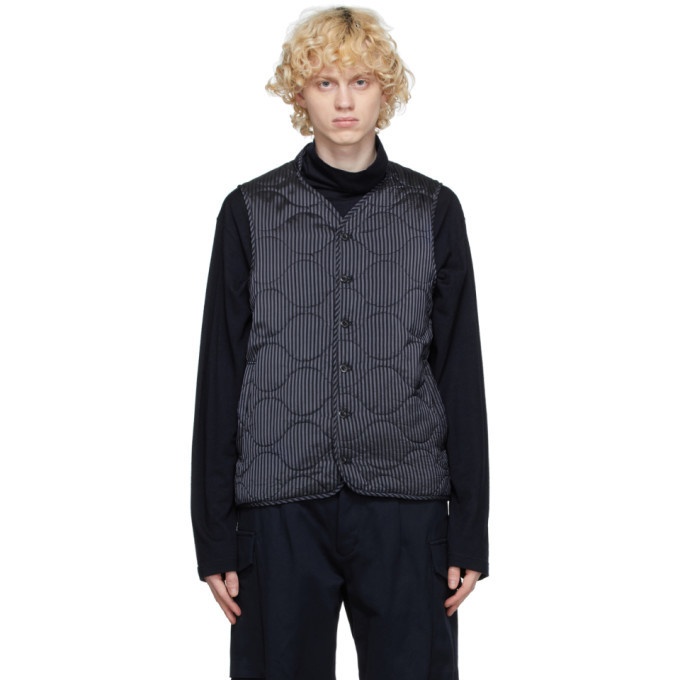 Photo: tss Navy Cupro Quilted Vest