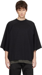 Seventh Black Raglan Box T-shirt