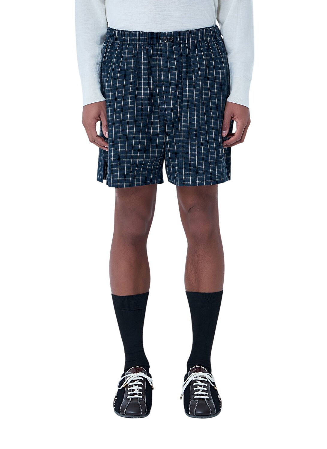Wales Bonner - Xalam Wide-Leg Striped Cotton Drawstring Shorts
