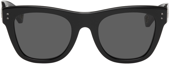 Photo: Valentino Garavani Black & White 'VLTN' Squared Sunglasses