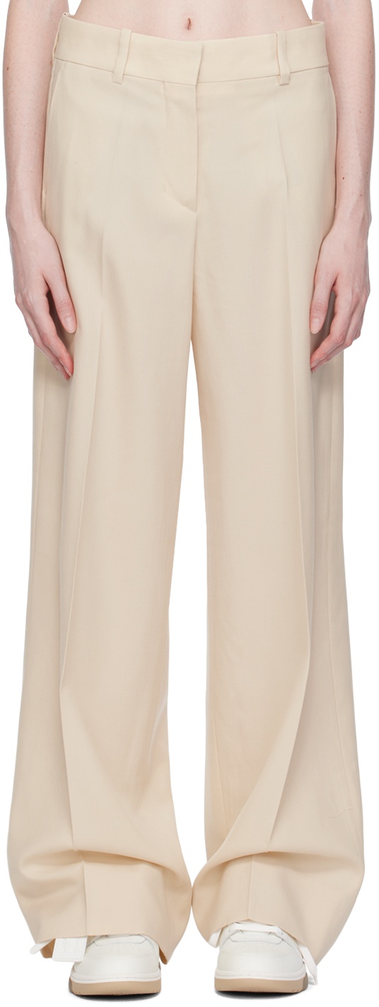 Buy Louis Philippe Beige Trousers Online - 703946 | Louis Philippe