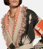 Alanui - Icon jacquard cashmere and linen cardigan