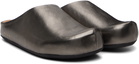 Marni Gunmetal Fussbett Sabot Slip-on Loafers
