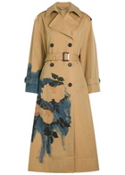 Erdem Printed Belted Cotton Trench Coat Multi Floral