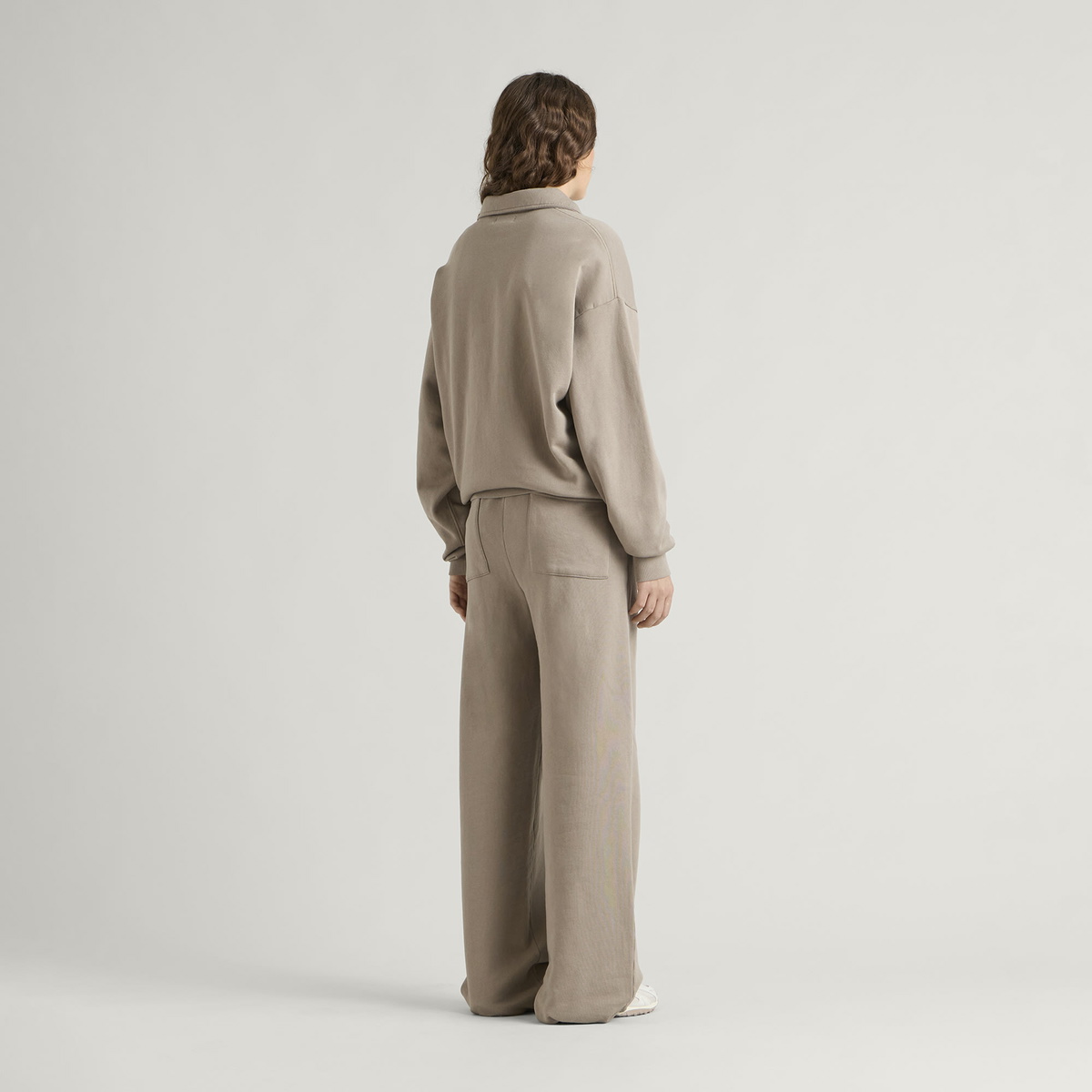 END. Signature Fleece Polo in Khaki
