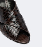 Le Monde Béryl Luca snake-effect leather mules