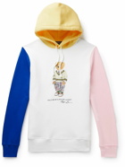 Polo Ralph Lauren - Logo-Print Colour-Block Cotton-Blend Jersey Hoodie - Multi