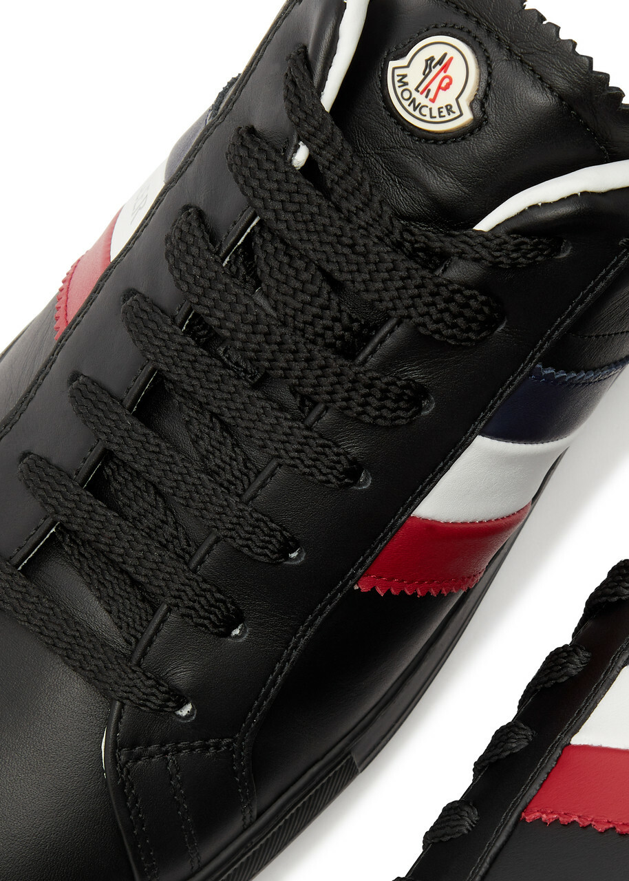 MONCLER NEW MONACO ブラック スニーカー Moncler New Monaco Leather Sneakers Black Moncler