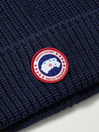 Canada Goose - Logo-Appliquéd Ribbed Wool Beanie