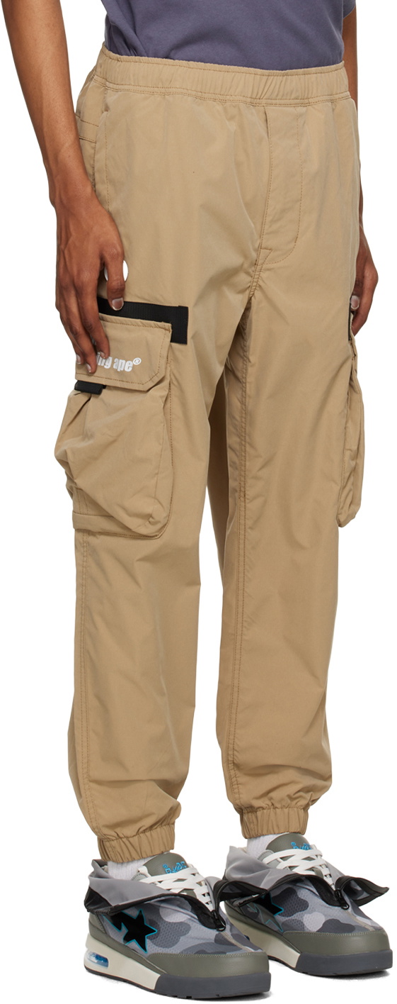 AAPE by A Bathing Ape Beige Moonface Patch Cargo Pants AAPE by A