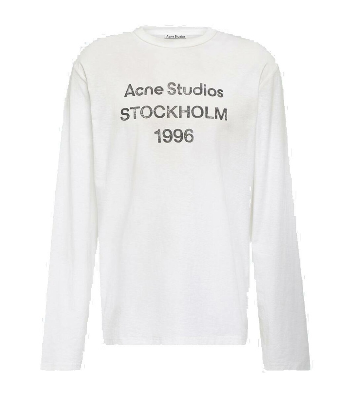 Photo: Acne Studios Logo distressed jersey T-shirt
