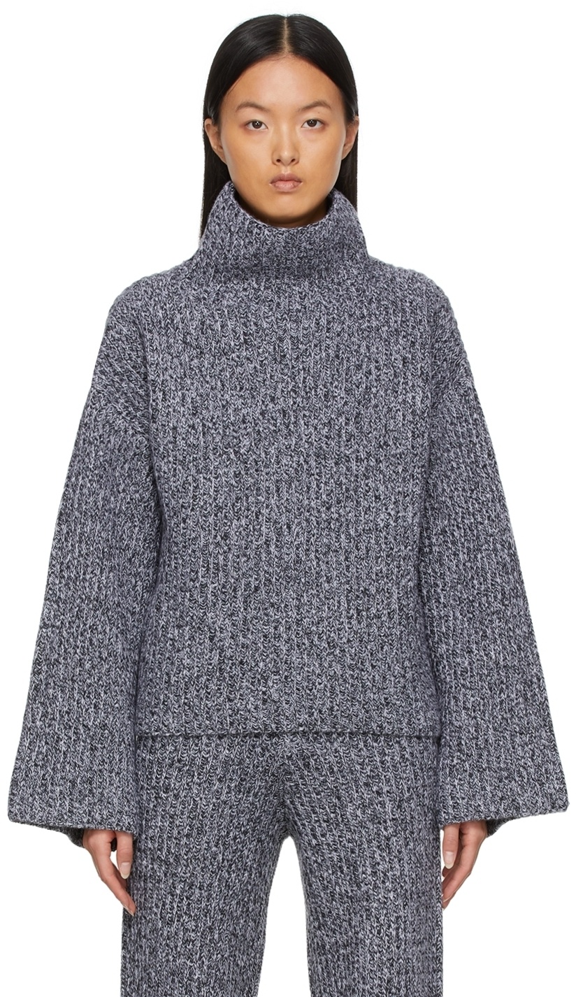 Photo: DRAE Grey Wool Turtleneck Sweater