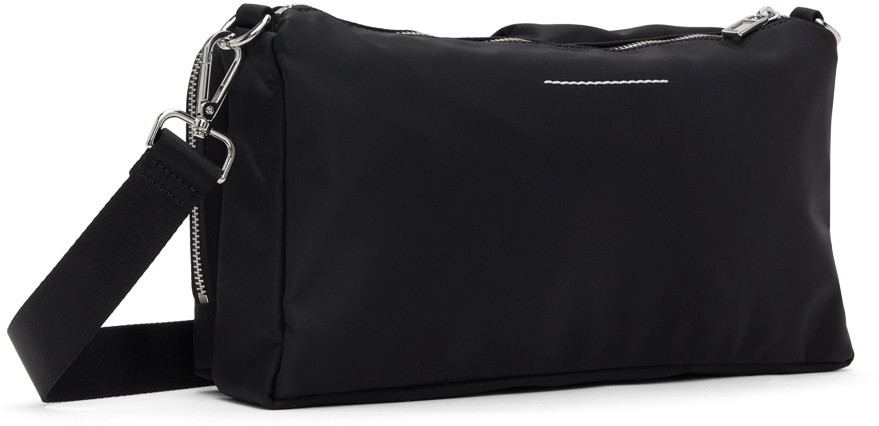 MM6 Maison Margiela Black Three-Pocket Nylon Crossbody Messenger