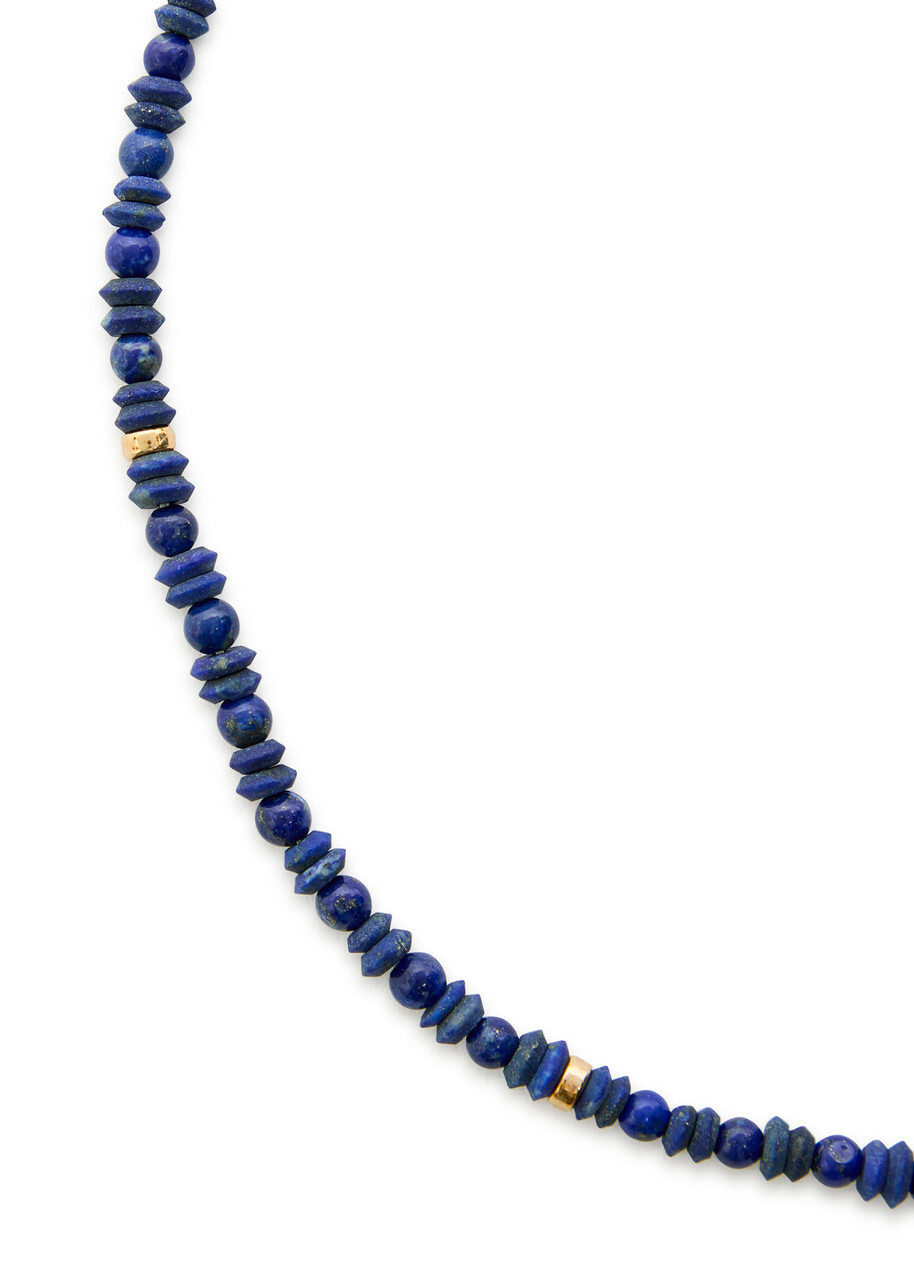 Eliou Leo Beaded 18kt Gold-plated Necklace - Blue - One Size
