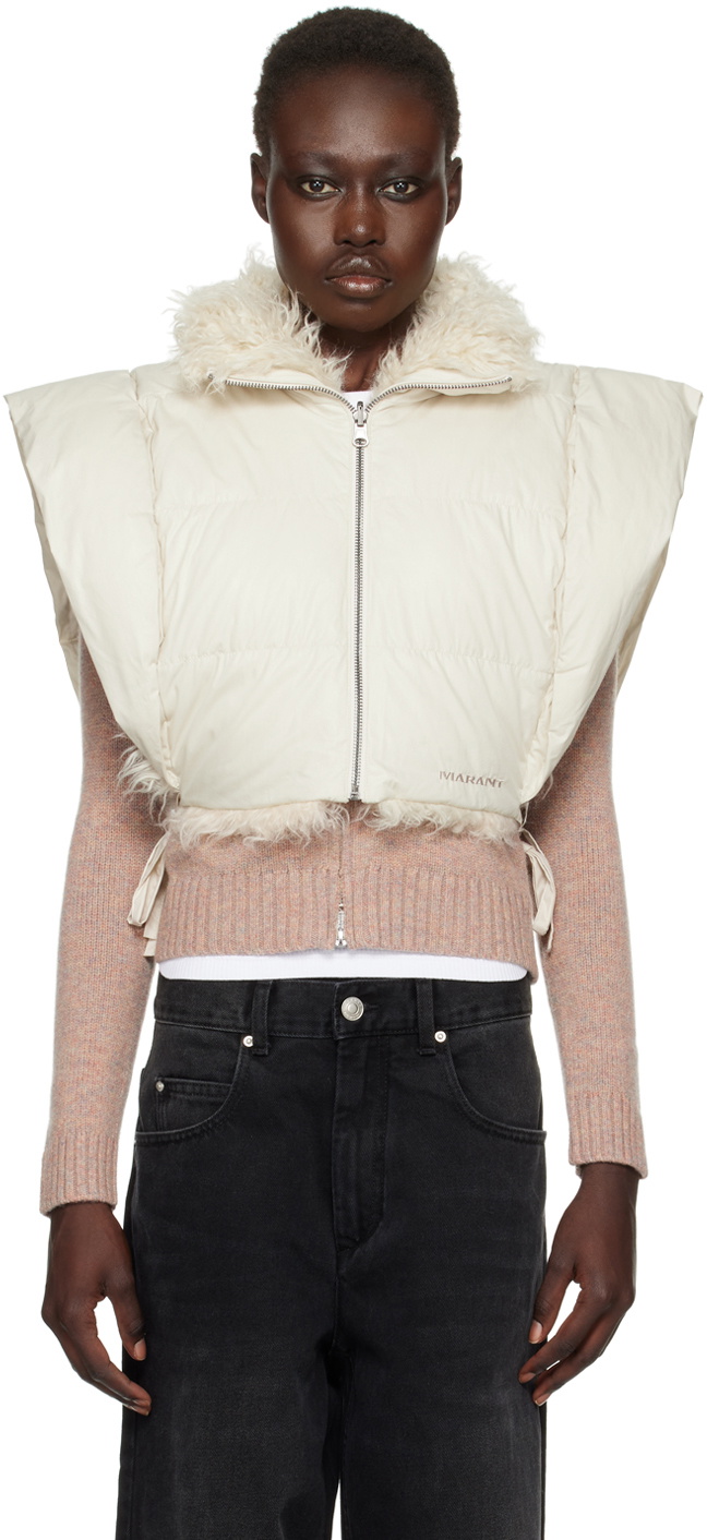 Isabel Marant Etoile Beige Reversible Hoodiali Vest Isabel Marant