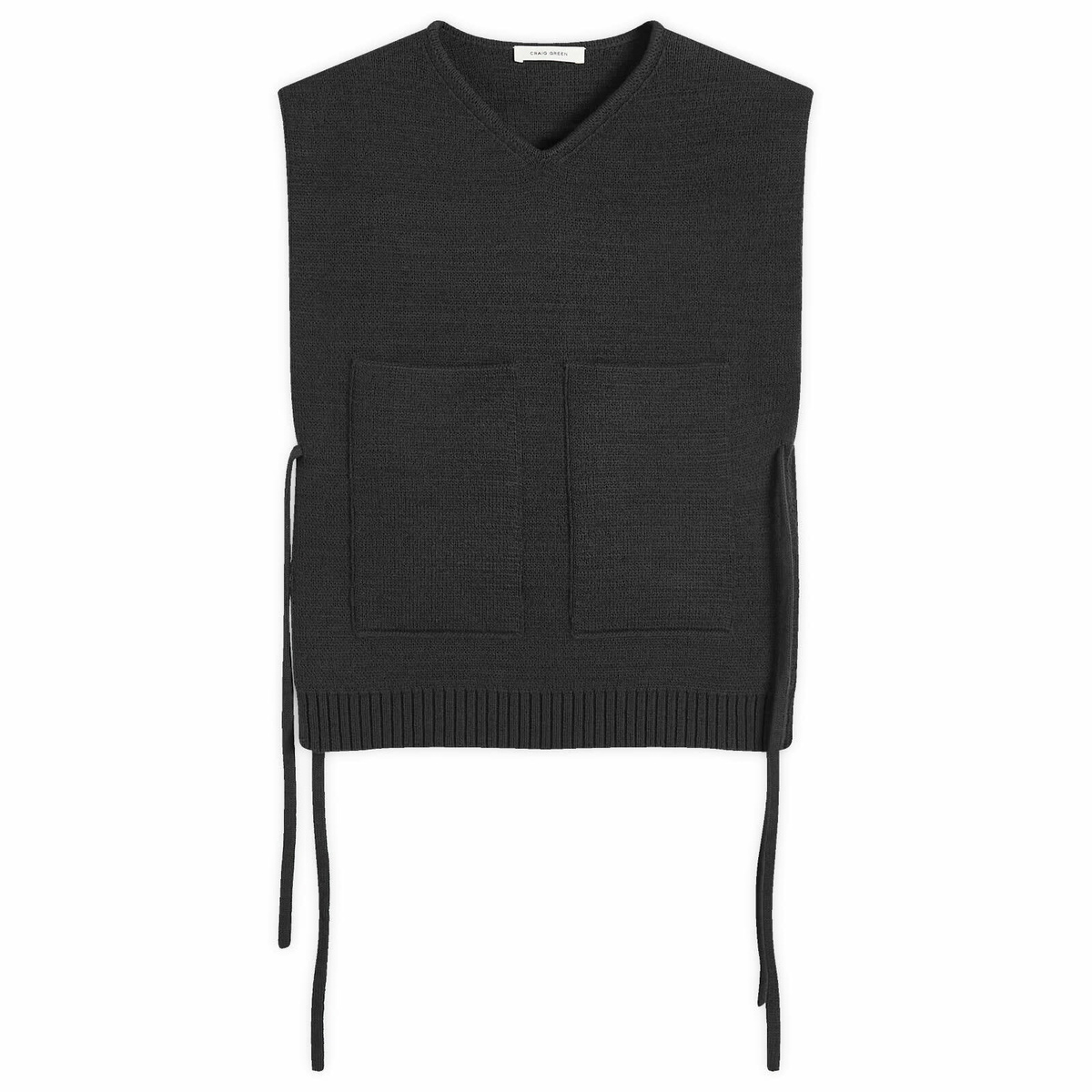 Craig Green Men's Tape Knit Vest in Black Craig Green