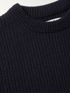 Nudie Jeans - August Ribbed Wool Sweater - Blue