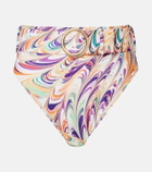 Alexandra Miro Iris belted printed bikini bottoms