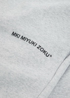 Mki Miyuki Zoku Uniform Wide-leg Cotton-blend Sweatpants Grey