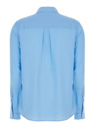 Equipment Light Blue Shirt With Patch Pockets On The Chest In Silk Woman