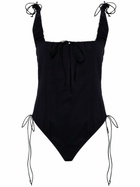 Elena Velez Navy Blue Front Slit Sleeveless Top