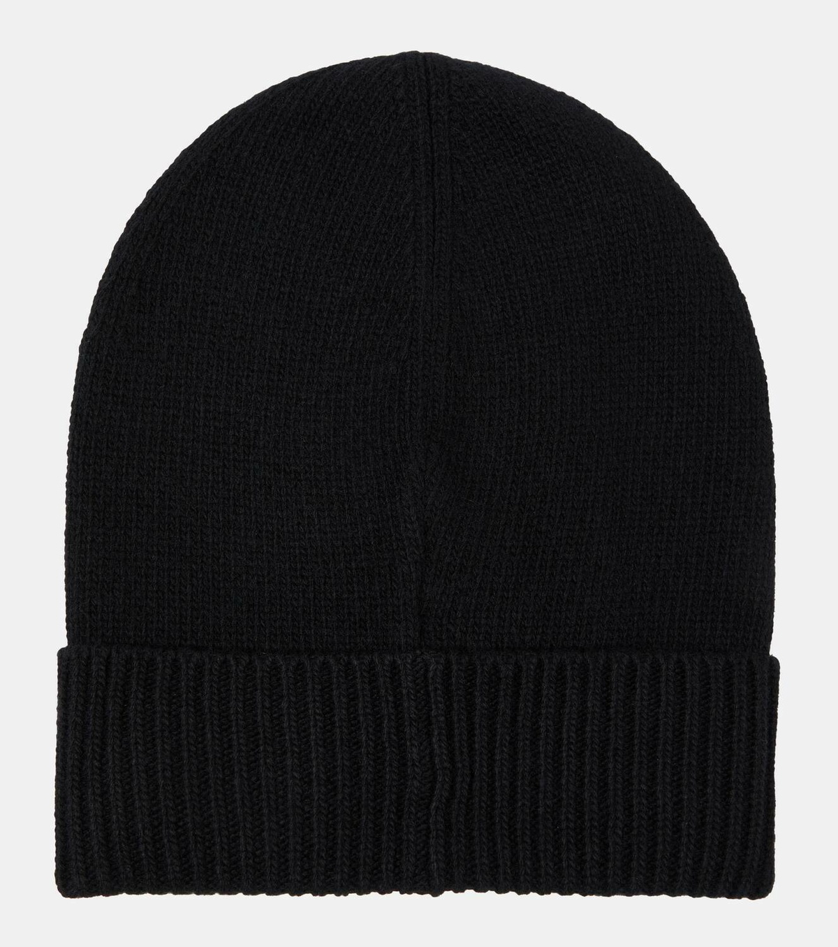 Double layer wool beanie - Black Jet