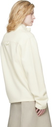 Rier Off-White Fleece Full Zip Jacket