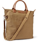 WANT LES ESSENTIELS - O'Hare Leather-Trimmed Organic Cotton-Canvas Tote Bag - Men - Brown
