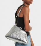 The Attico Day Off metallic leather shoulder bag
