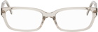 Balenciaga Beige Rectangular Glasses