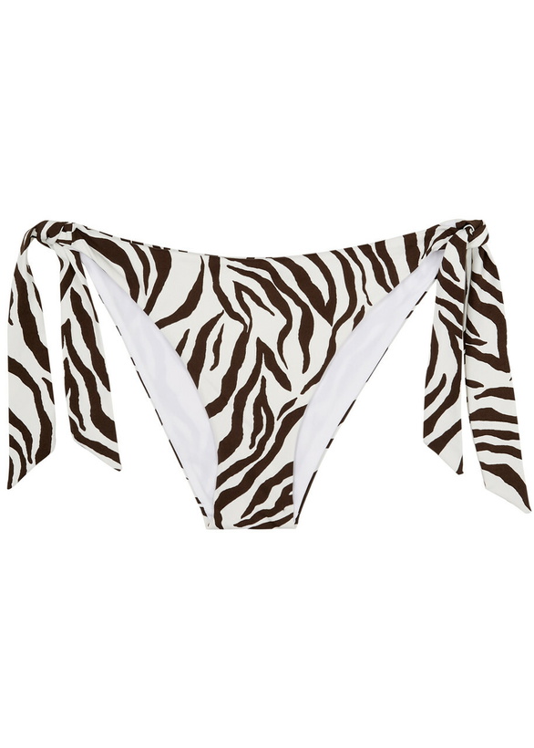 Photo: Max Mara Beachwear Silvana Zebra-print Bikini Briefs Brown