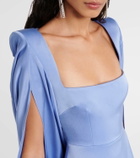 Alex Perry Caped crêpe satin gown
