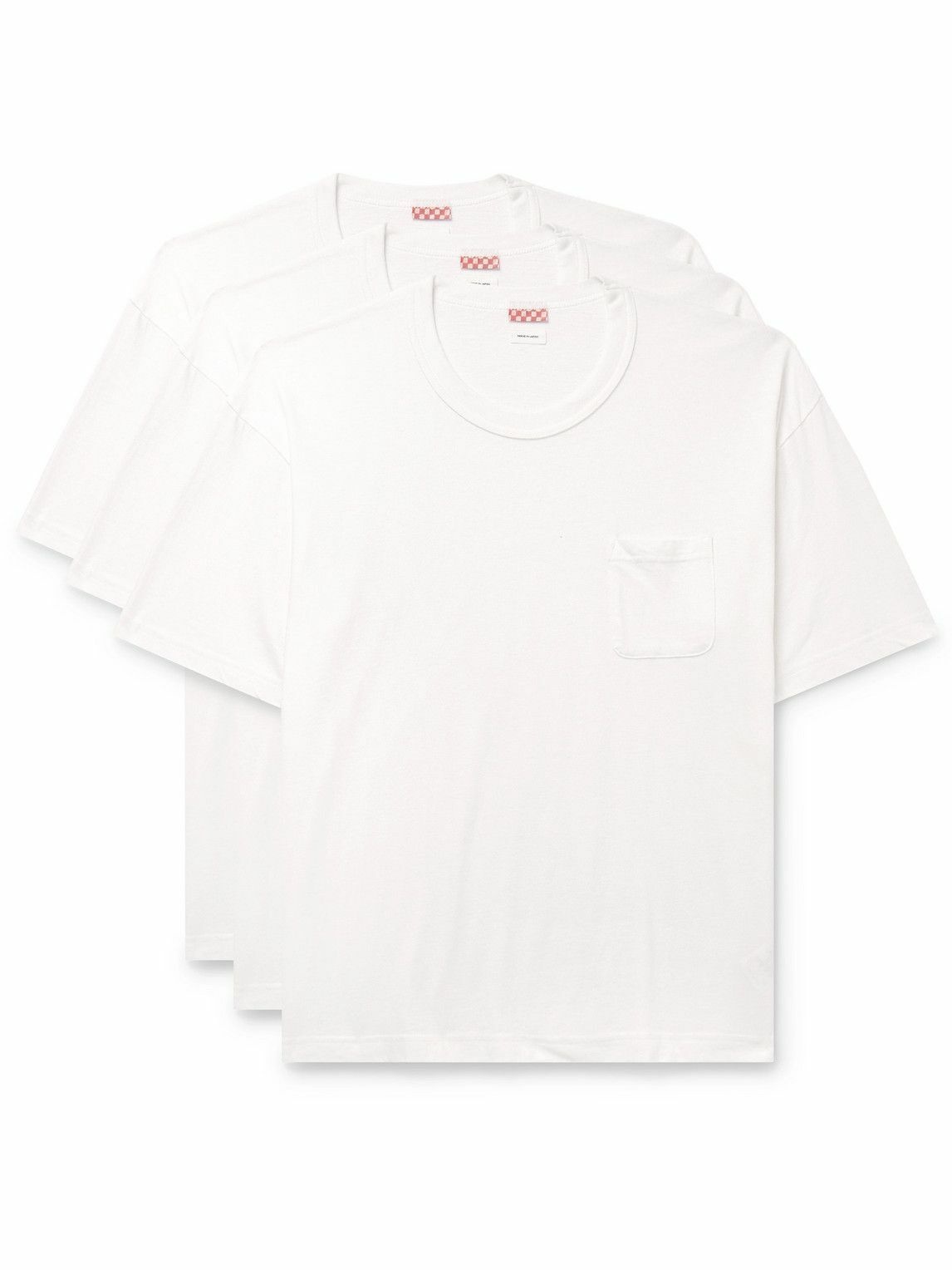 Photo: Visvim - Sublig Jumbo Three-Pack Cotton-Blend Jersey T-Shirts - White