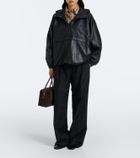 Róhe Hooded oversized leather jacket
