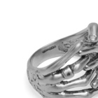 Serge DeNimes Men's Skeleton Hands Ring in Silver