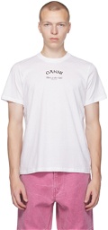 GANNI White Relaxed T-Shirt