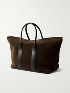 TOM FORD - Buckley Leather-Trimmed Suede Tote Bag