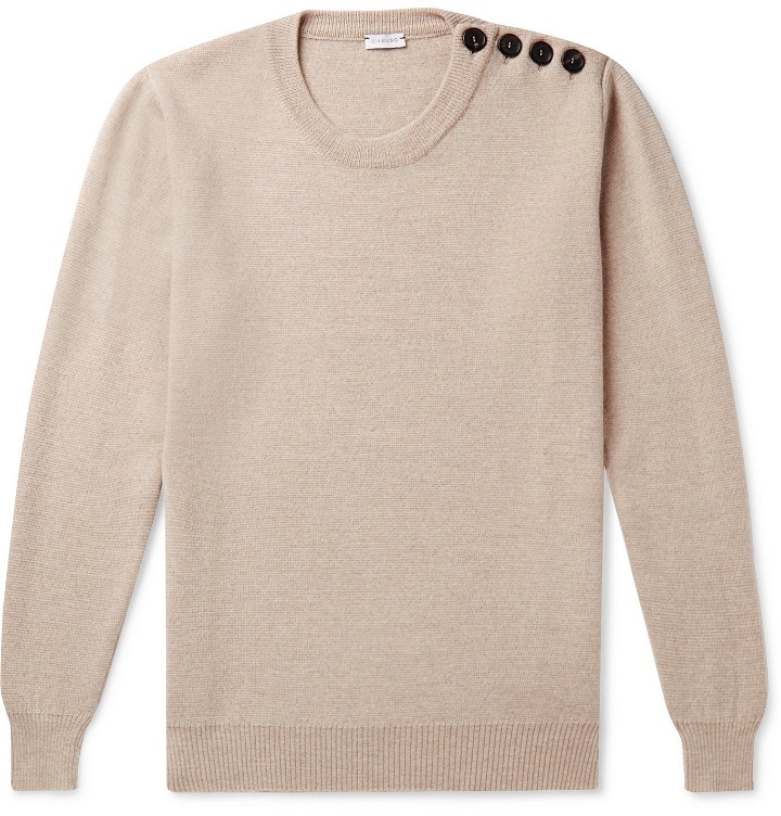 Photo: Caruso - Button-Detailed Wool Sweater - Neutrals