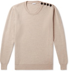 Caruso - Button-Detailed Wool Sweater - Neutrals