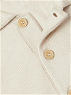 Brioni - Sea Island Cotton and Cashmere-Blend Polo Shirt - Neutrals