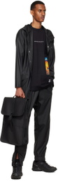 RAINS Black Polyester Coat