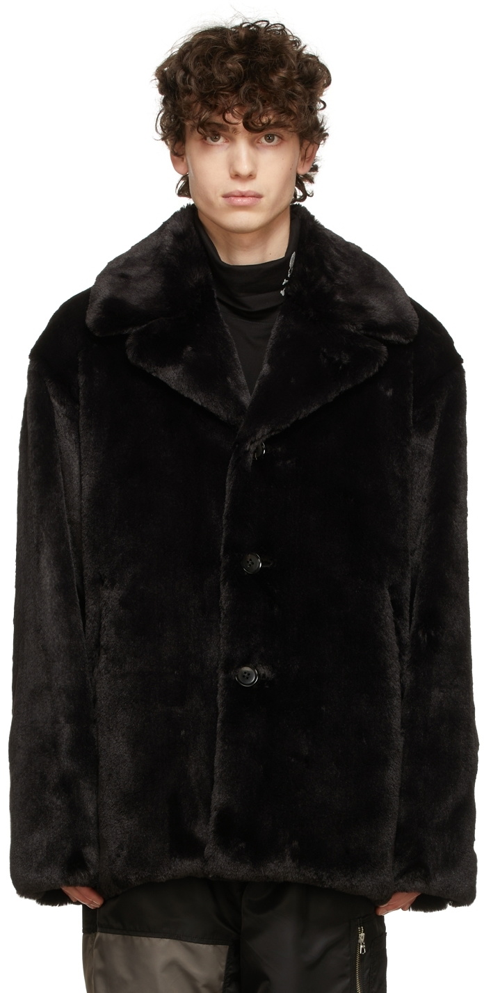 mastermind JAPAN Black Faux-Fur Jacket mastermind JAPAN